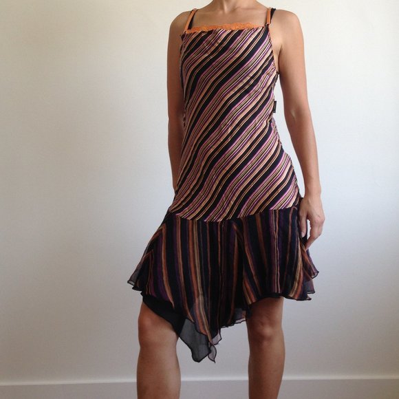 AXARA Paris - Silk Asymmetrical Dress - Picture 1 of 16